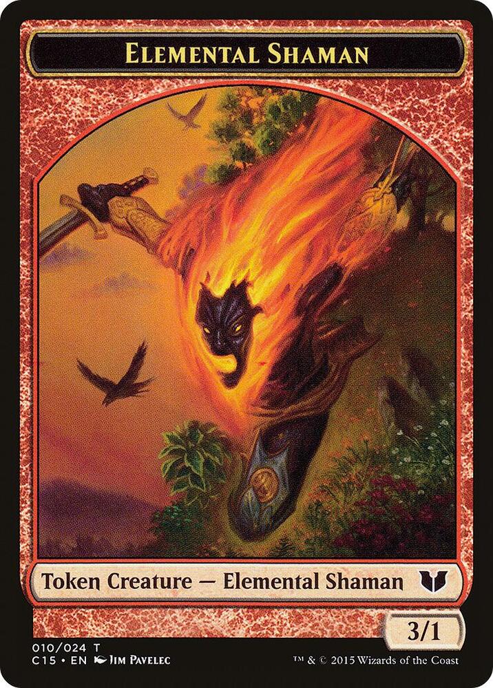 Knight (First Strike) // Elemental Shaman Double-Sided Token (Back)
