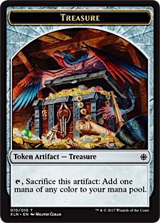 Saproling // Treasure (010) Double-Sided Token (Back)