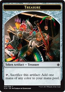 Saproling // Treasure (007) Double-Sided Token (Back)