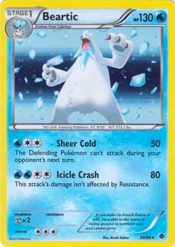 Beartic - 30/98 (Cracked Ice Holo)