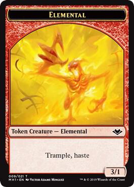 Bird // Elemental (009) Double-Sided Token (Back)