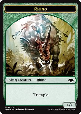 Soldier // Rhino Double-Sided Token (Back)