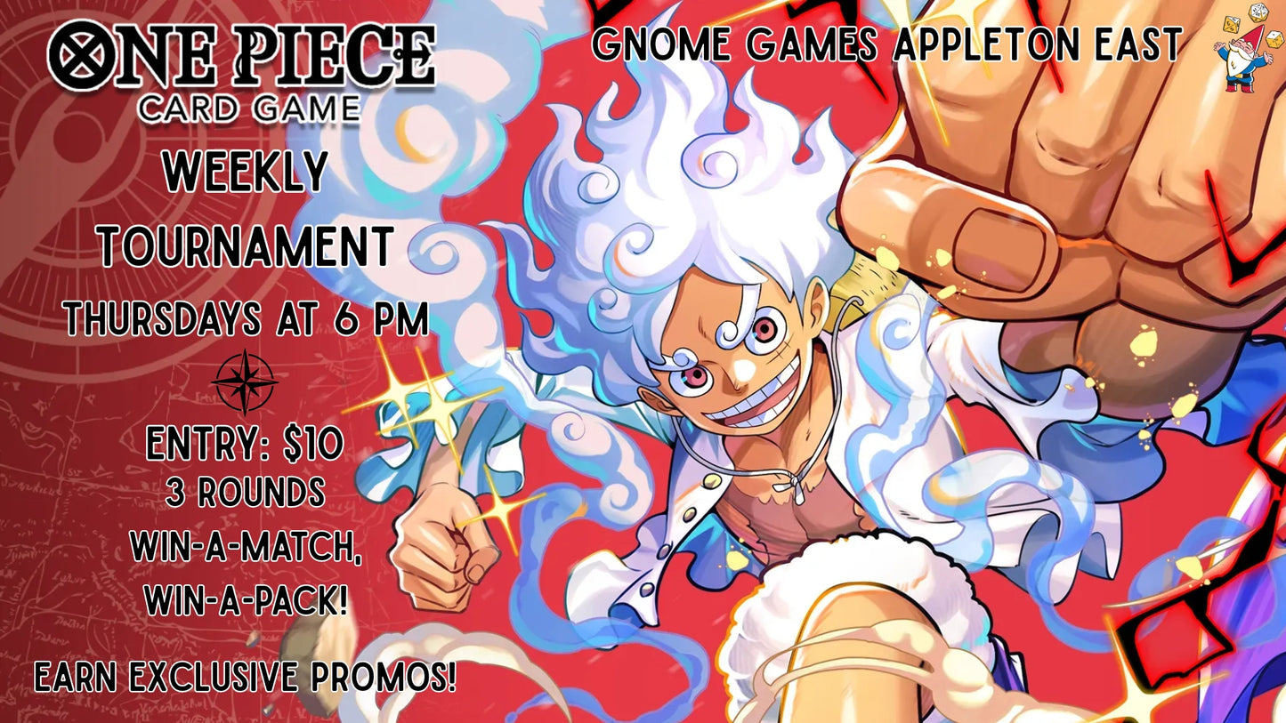 One Piece Card Game Weekly Tournament at Gnome Games Appleton East - $10 @ Gnome Games - Appleton East (Sep 24) - Ticket