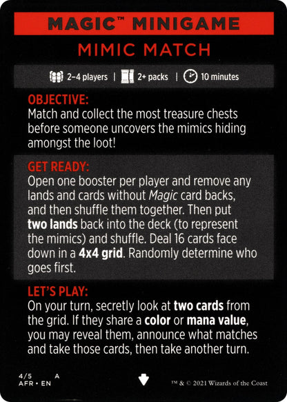 Magic Minigame: Mimic Match