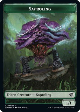 Saproling // Cat Warrior Double-Sided Token