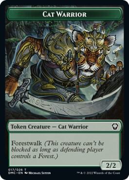 Saproling // Cat Warrior Double-Sided Token (Back)