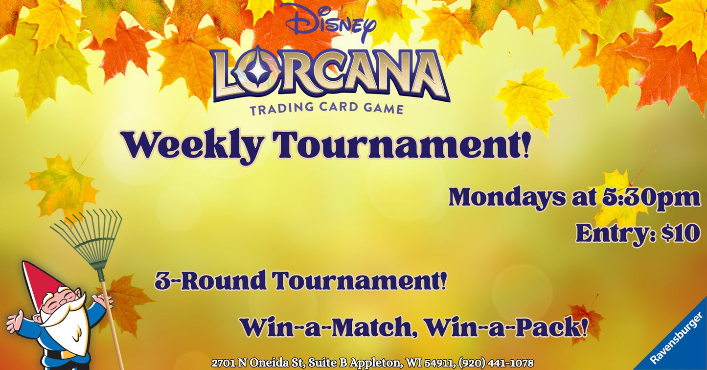 Disney Lorcana Weekly Tournament @ Gnome Games - Appleton North (Oct 12) - Ticket