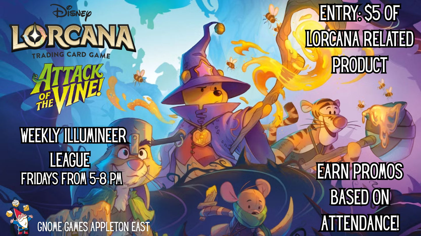 Lorcana Illumineer League at Gnome Games Appleton East - $5* @ Gnome Games - Appleton East (Sep 4) - Ticket