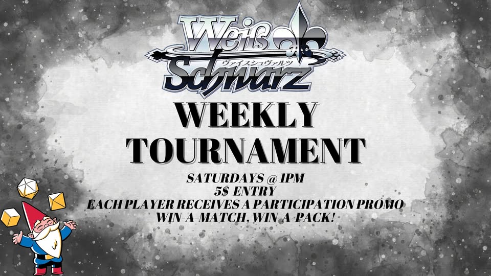Weiss Schwarz Weekly Tournament at Gnome Games Green Bay West @ Gnome Games - Green Bay West (Sep 19) - Ticket