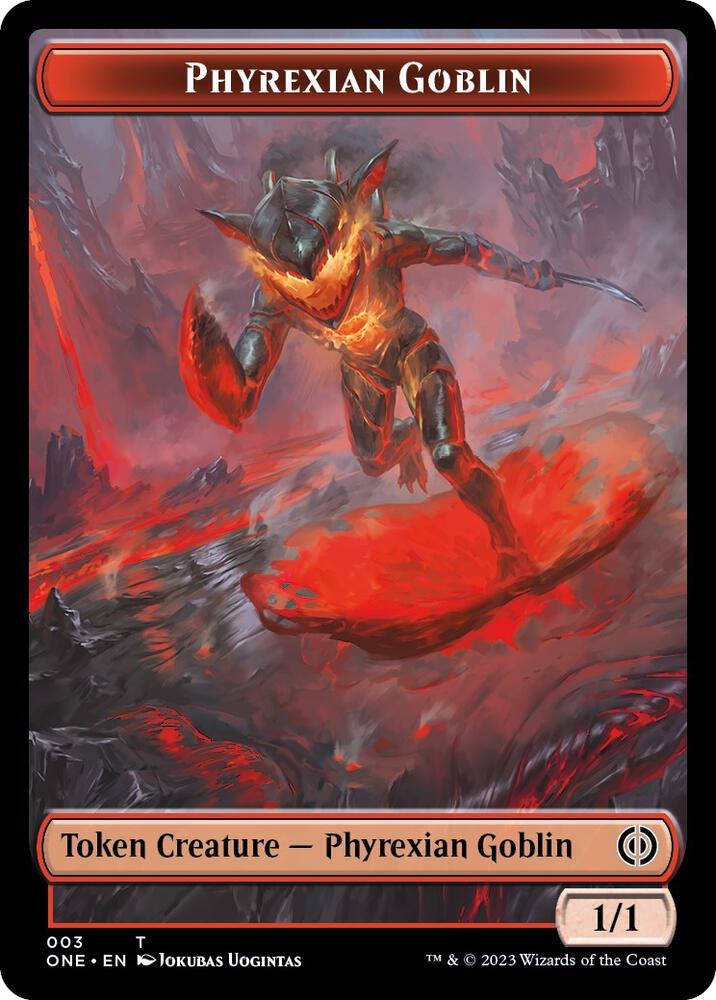 Phyrexian Mite (011) // Phyrexian Goblin Double-sided Token (Back)