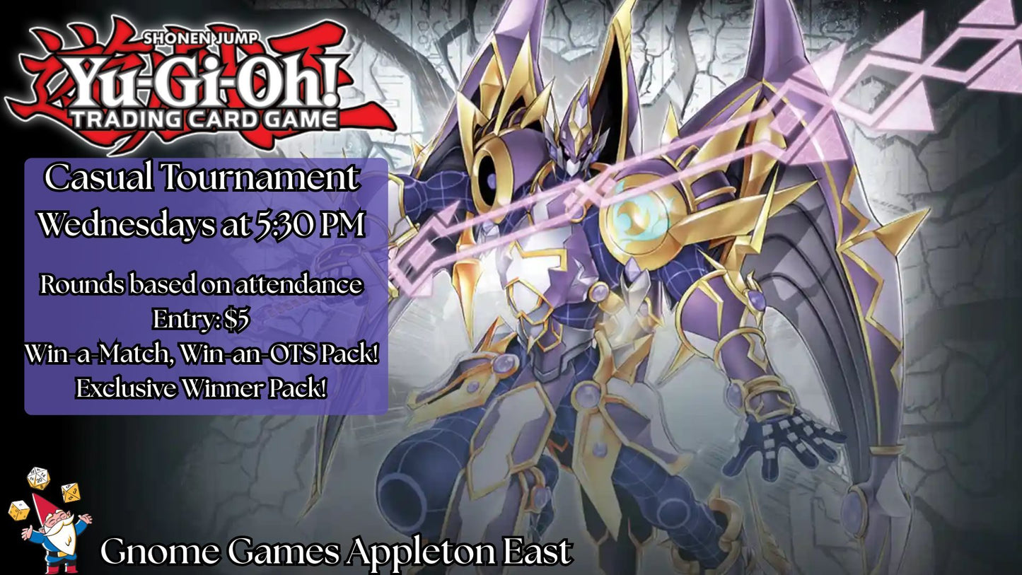 Yu-Gi-Oh! Weekly Tournament at Gnome Games Appleton East - $5 @ Gnome Games - Appleton East (Oct 7) - Ticket