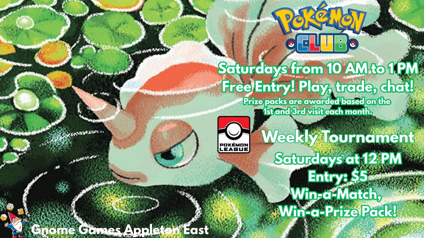 Pokémon League Weekly Tournament at Gnome Games Appleton East - $5 @ Gnome Games - Appleton East (Oct 24) - Ticket