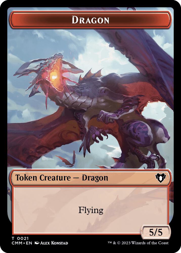 Human Soldier // Dragon (0021) Double-Sided Token (Back)