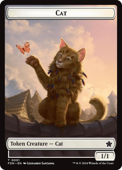 Elf Warrior // Cat (001) Doubled-Sided Token (Back)