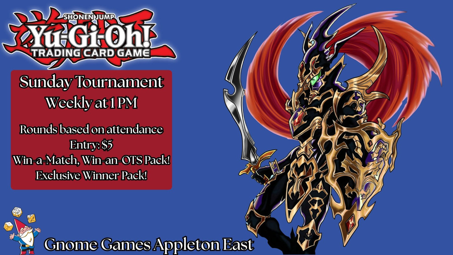 Yu-Gi-Oh! Weekly Tournament at Gnome Games Appleton East - $5 @ Gnome Games - Appleton East (Oct 11) - Ticket
