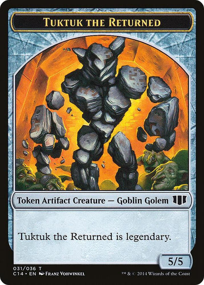 Emblem - Daretti, Scrap Savant // Tuktuk the Returned Double-Sided Token (Back)