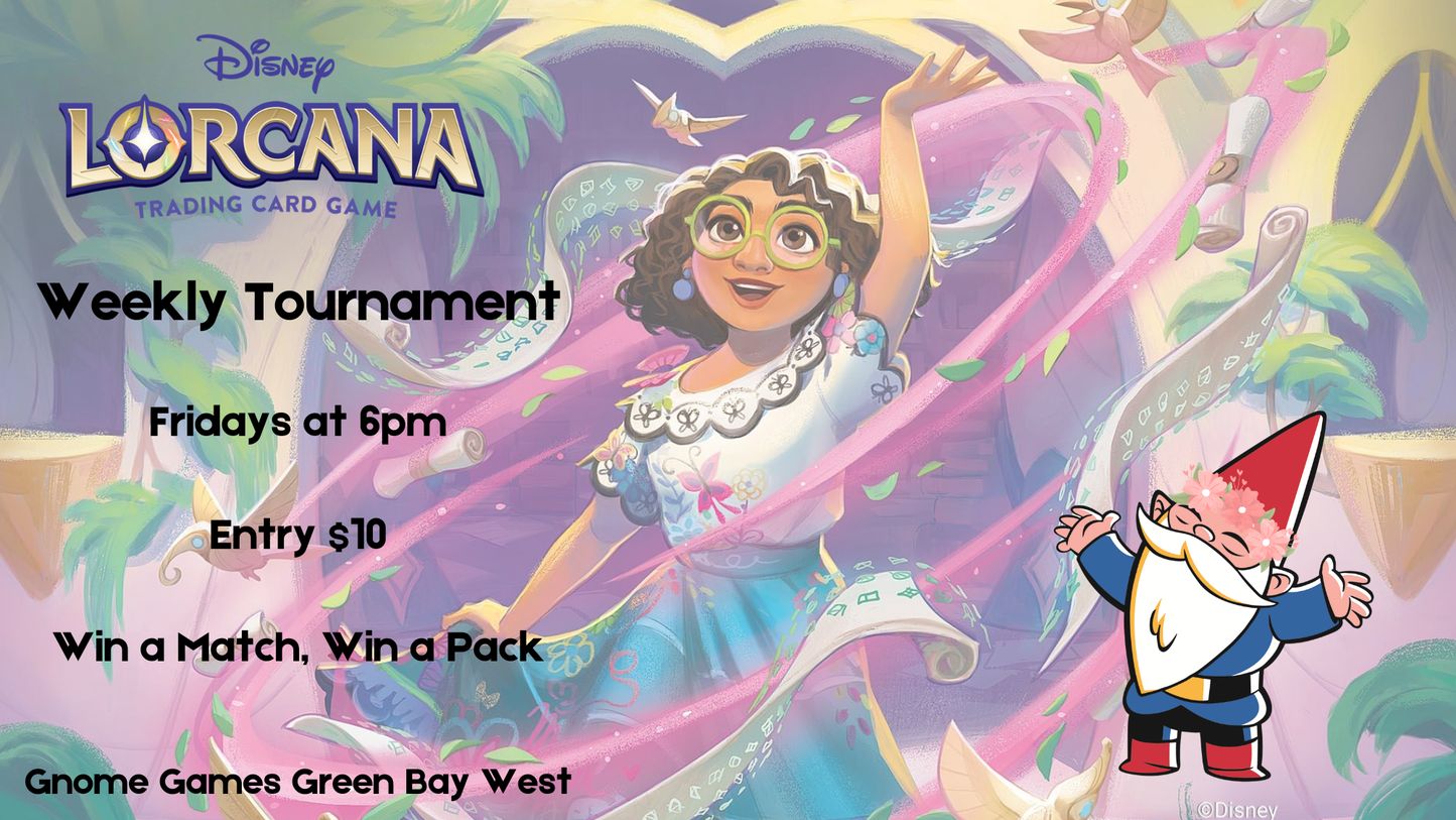 Disney Lorcana Weekly Tournament at Gnome Games Green Bay West @ Gnome Games - Green Bay West (Oct 23) - Ticket