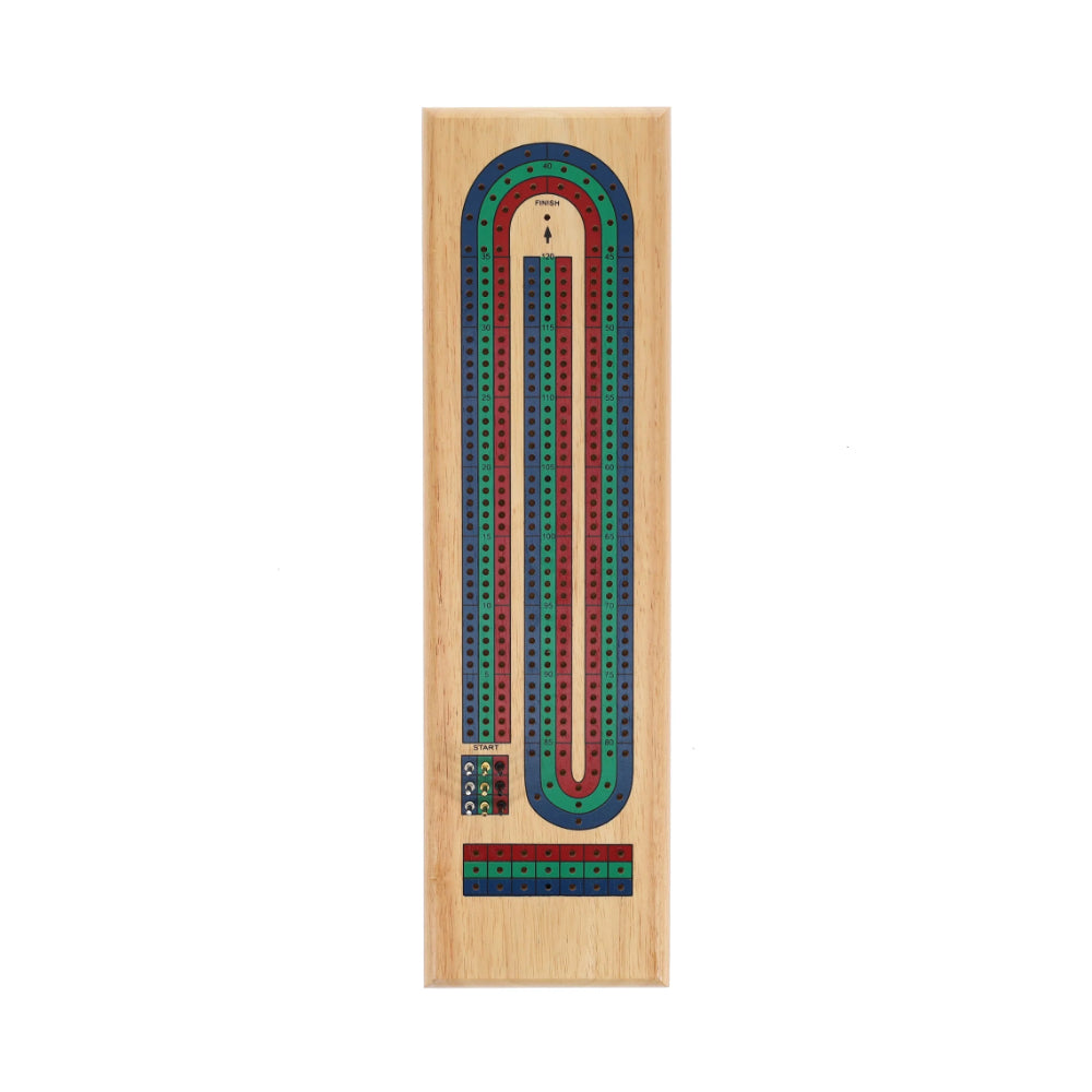 Classic Cribbage Set - Solid Wood TriColor