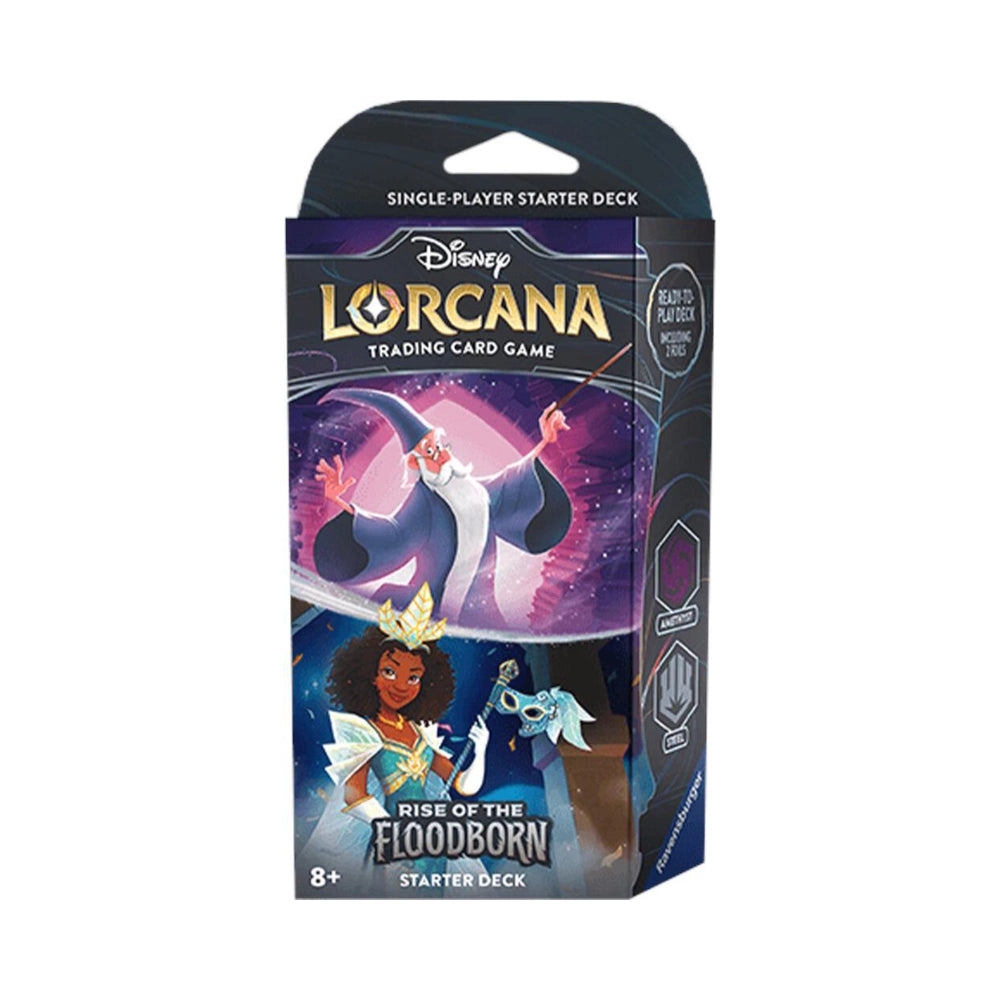 Disney Lorcana: Rise of the Floodborn Starter Deck: Amethyst & Steel