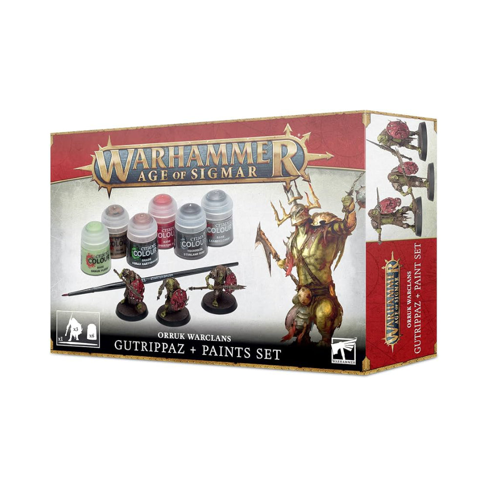 Warhammer Age of Sigmar: Orruk Warclans Gutrippaz + Paints Set